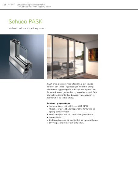 Schüco brann- og sikkerhet - katalog - Aluminium Fasader AS