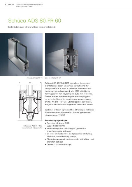 Schüco brann- og sikkerhet - katalog - Aluminium Fasader AS