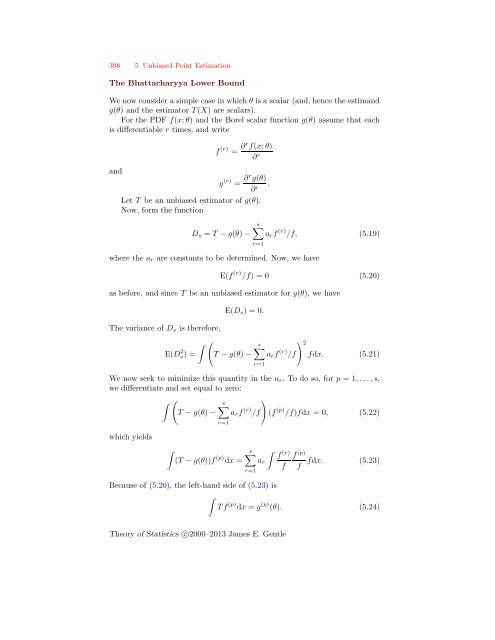 Theory of Statistics - George Mason University