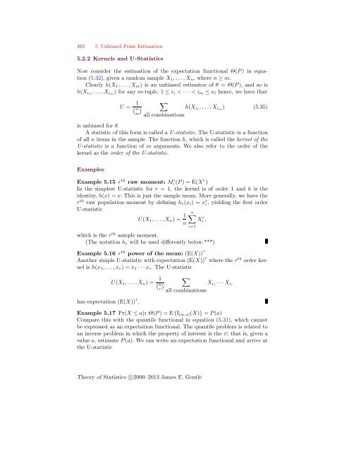 Theory of Statistics - George Mason University