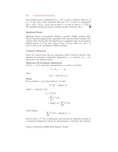 Theory of Statistics - George Mason University