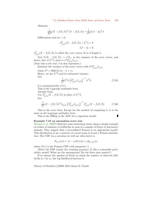 Theory of Statistics - George Mason University