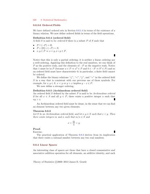 Theory of Statistics - George Mason University