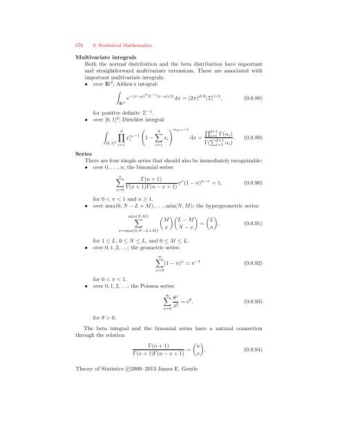 Theory of Statistics - George Mason University