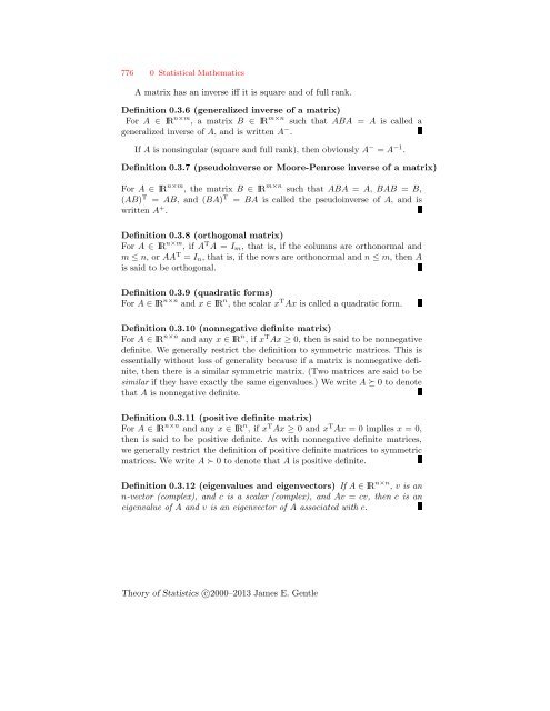 Theory of Statistics - George Mason University