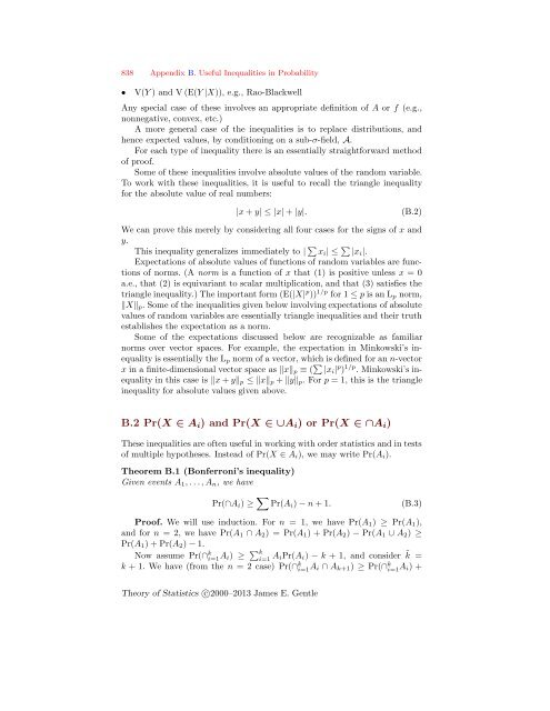 Theory of Statistics - George Mason University