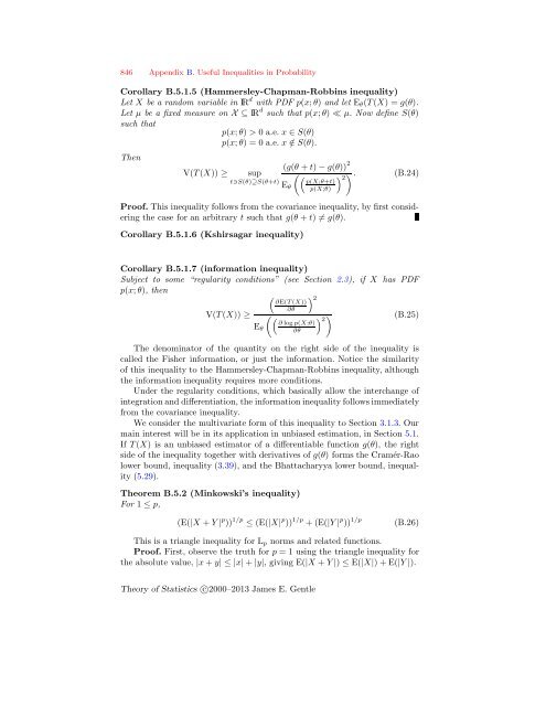 Theory of Statistics - George Mason University