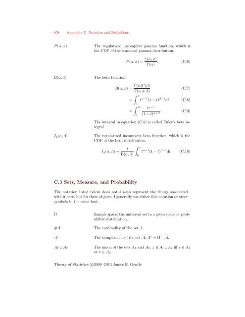 Theory of Statistics - George Mason University