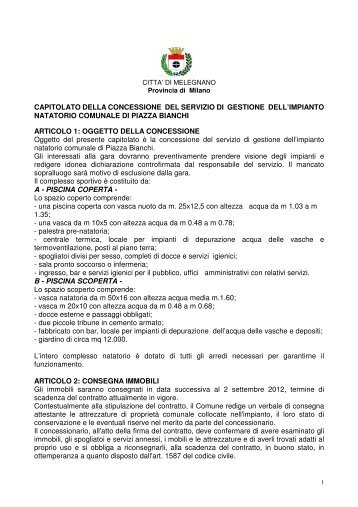 capitolato della concessione del servizio di gestione dell'impianto ...