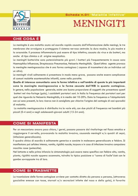 Meningiti Asl Di Brescia