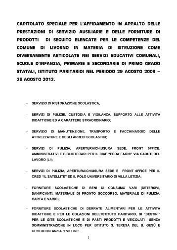 Capitolato speciale d'appalto - Comune di Livorno