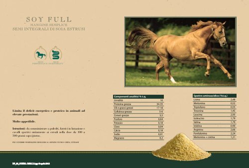 prodotti per l 'alimentazione e la cura del cavallo - cortal extrasoy spa
