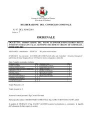 Del. C.C. n. 47/2010. Approvazione piano economico finanziario ...