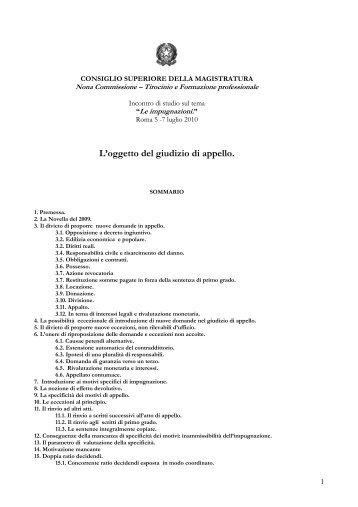 Documento senza titolo - Consiglio Superiore della Magistratura