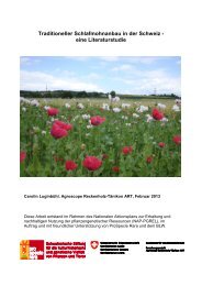 Literaturrecherche Schlafmohn von Agroscope ART 2011-2012