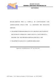 regolamento per la stipula di convenzioni con asso ... - Asp Catania