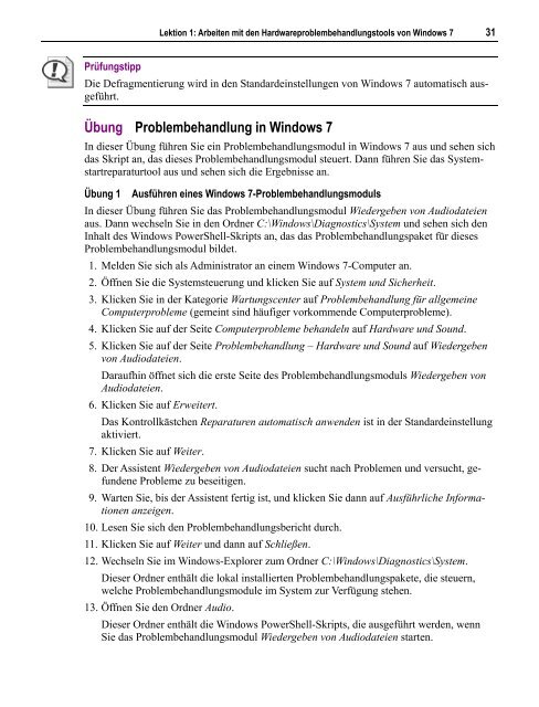 70-685 Windows 7 Support in Unternehmen.pdf - Gattner