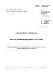 Modellvorschlag Direktausbildung Psychotherapie - Klinische ...