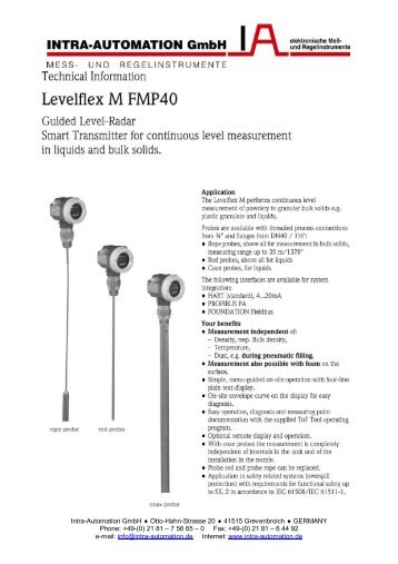 Intra-Automation GmbH Otto-Hahn-Strasse 20 41515 Grevenbroich ...