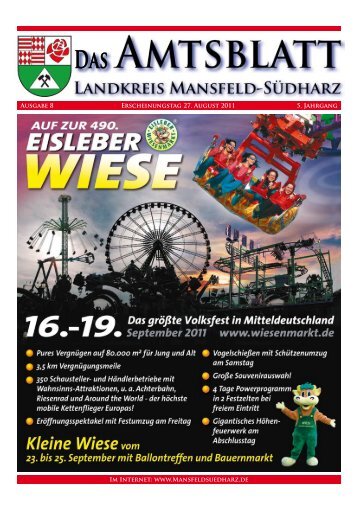 Ausgabe 8 Erscheinungstag - Landkreis Mansfeld-Südharz