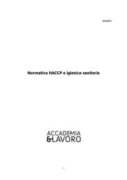 Normativa HACCP e igienica sanitaria - ScuolaRadioElettra