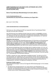 1 Berner Psychotherapie-Weiterbildungs-Curriculum (BeCu)