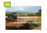 Land Grabbing in Südasien, Sabine Pabst, FIAN International e.V.