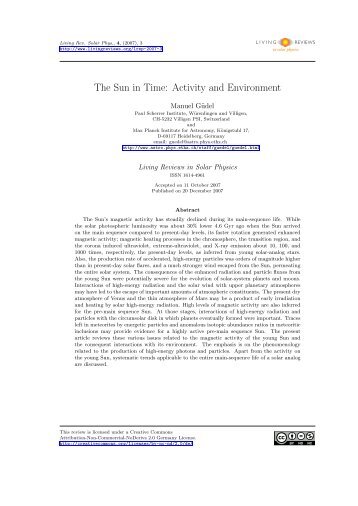 PDF (for b&w printout) - Living Reviews in Solar Physics
