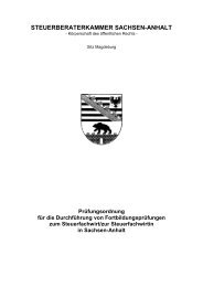 Prüfungsordnung - Steuerberaterkammer Sachsen-Anhalt