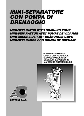 mini-separatore con pompa di drenaggio - Cattani