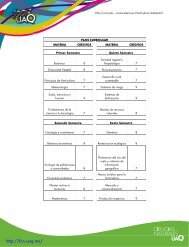 Plan Curricular - Universidad Autónoma de Querétaro