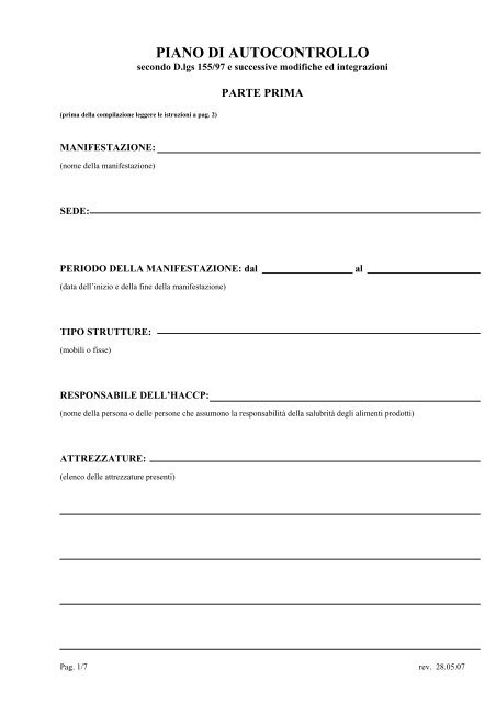 SCARICA MANUALE HACCP DA