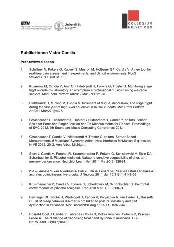Publications - Collegium Helveticum