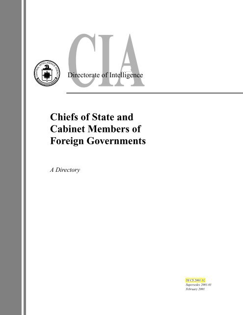 February 2001 Chiefs of State PDF - CIA