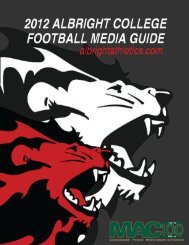 2012 Media Guide - Albright College Athletics