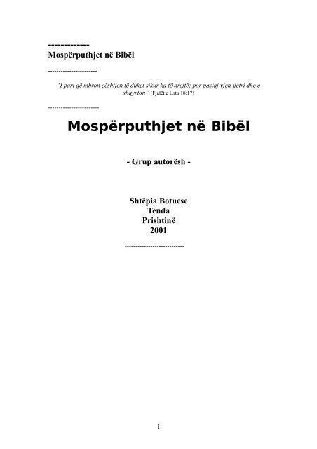 Mospërputhjet biblike - Answering Islam