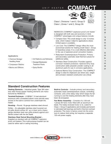 COMPACT UNIT HEATER - Indeeco