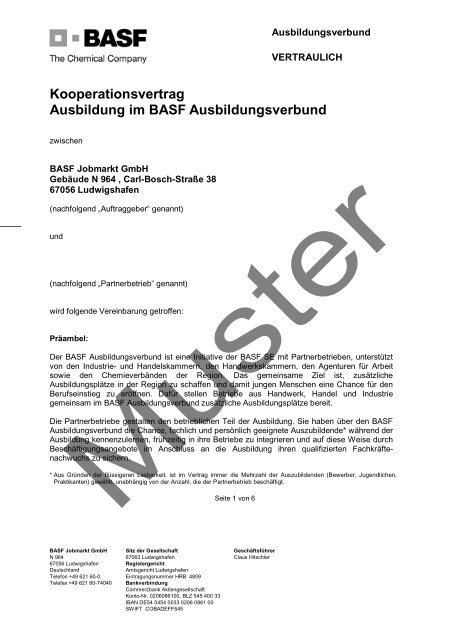 Infomappe Ausbildung im BASF ... - Karriere bei BASF