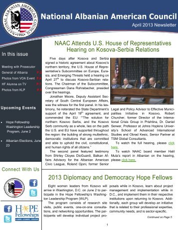 NAAC's Newsletter – April 2013 - Hope Fellowships