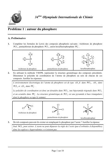 Correction - Les Olympiades Internationales de Chimie