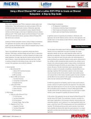 Using a Micrel Ethernet PHY and a Lattice ECP3 FPGA to Create an ...