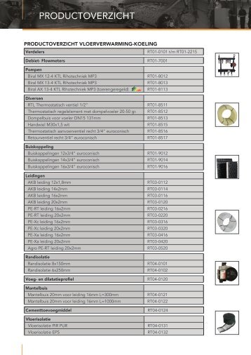 Productoverzicht (PDF) - Riho-Techniek