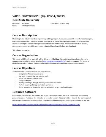 Syllabus (PDF) - Kent State University