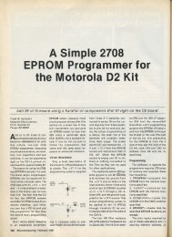 A Simple 2708 EPROM Programmer For - Vintage Computers