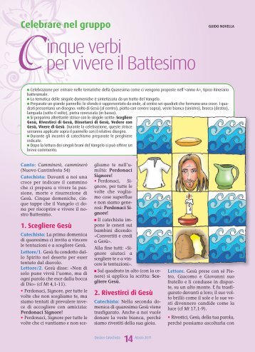 Cinque verbi per vivere il Battesimo - Dossier Catechista