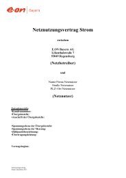 Netznutzungsvertrag - E.ON Bayern