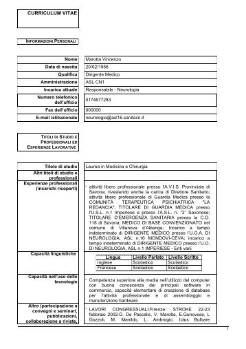 curriculum vitae - ASL CN1