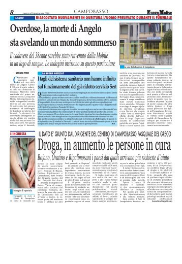 Overdose, la morte di Angelo sta svelando un mondo ... - Asrem