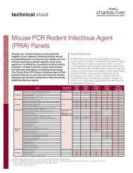Mouse PCR Rodent Infectious Agent (PRIA) Panels | Charles River
