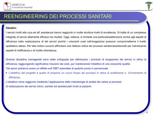 Catalogo servizi Sanita - Ingeco S.r.l.